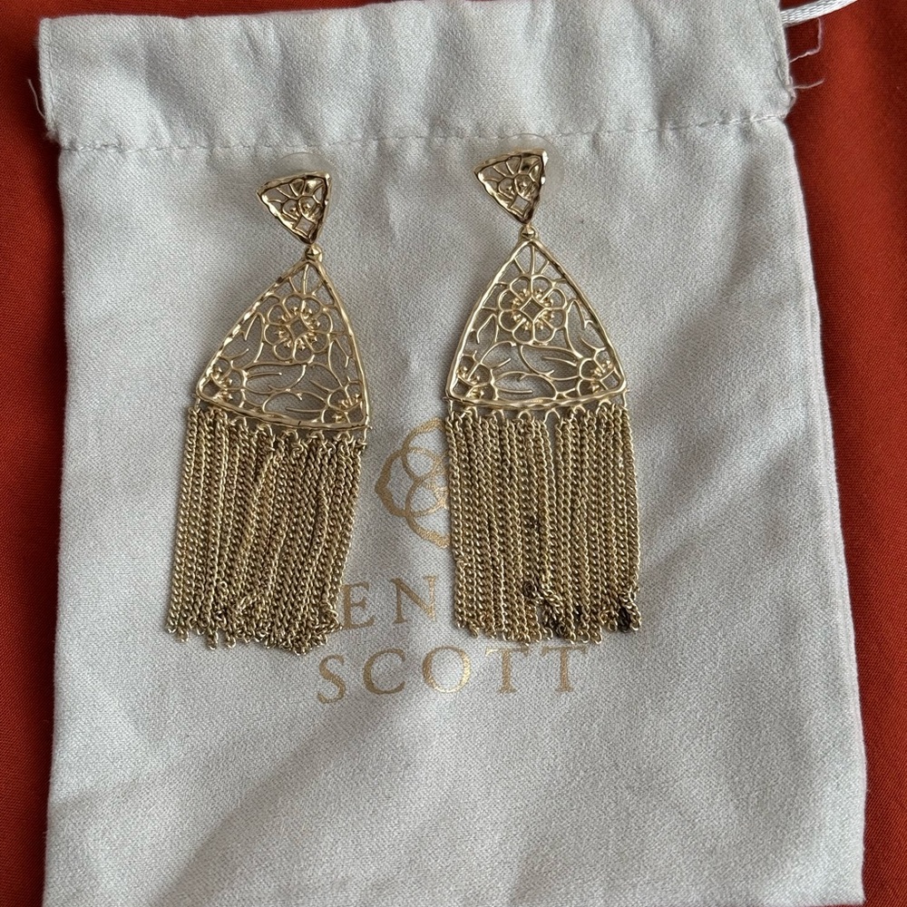 Kendra Scott Gold Filigree Earrings